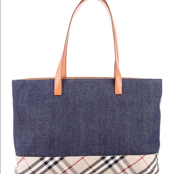 Burberry London Denim Nova check tote beach bag - Picture 11 of 12